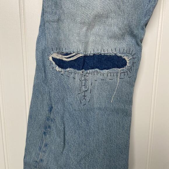 LEVI'S 551Z AUTHENTIC STRAIGHT PHANTOM DX DESTRUCTED HEMP JEANS W31 L34 - Picture 2 of 8